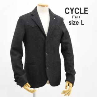 ◇サイクル◇ボイルドウールジャケット◇チャコールグレー◇サイズL◇総裏◇イタリア製◇CYCLE◇