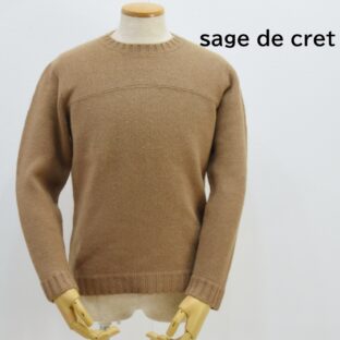 サージュデクレ◇クルーネックウールニット◇サイズML◇キャメル◇sage de cret