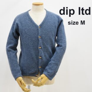 dip ltd◇ウールブークレーカーディガン◇サイズM◇ブルー◇ディテールインパーフェクション◇クリーニング済