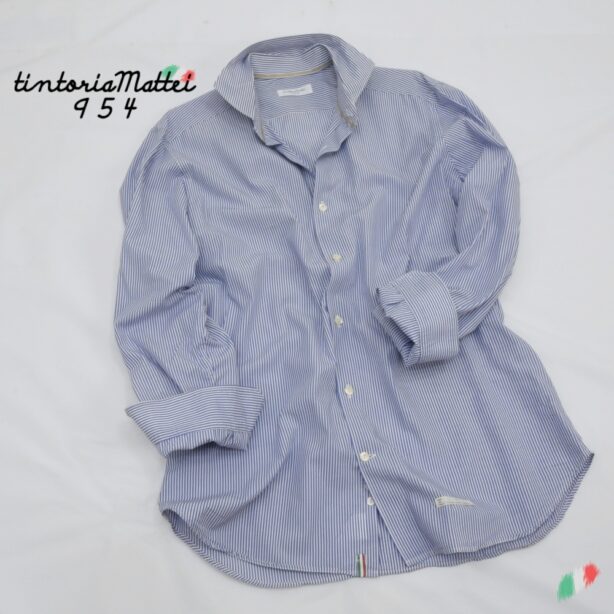 TintoriaMattei954◇ホリゾンタルカラーストライプシャツ◇サイズ41◇ティントリアマッテイ954