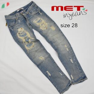met in jeans◇ダメージ加工デニム◇28(W75cm)◇イタリア