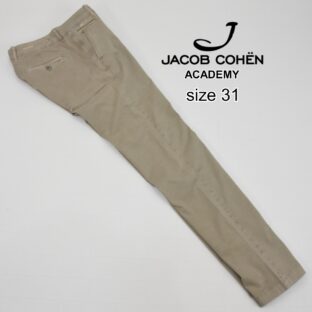 OUTLET◇JACOB COHEN ACADEMY◇コットンストレッチパンツ◇31(W79cm)◇ベージュ◇ヤコブコーエンアカデミー