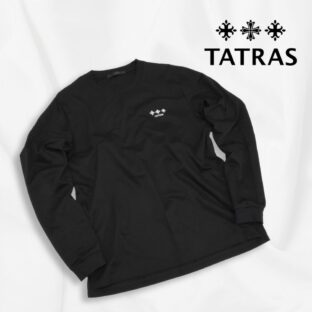 極美品◇タトラス◇コットンロンT BELECI◇サイズ02(L)◇黒◇クルーネック◇TATRAS