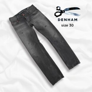 限定330本 美品◇DENHAM SKIN JAPAN ARTISAN◇30インチ(W80cm)◇グレー◇ジャパンファブリック◇デンハム
