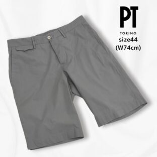 PT TORINO◇BERMUDA コットンストレッチハーフパンツ◇サイズ44(W77cm)◇オレンジ系◇春夏◇ピーティトリノ