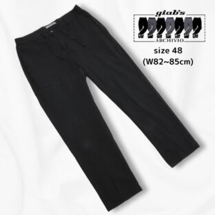 giab's ARCHIVIO◇MASACCIO(マサッチョ) パンツ◇サイズ48(W82~85cm)◇黒◇春夏用◇イタリア製◇ジャブス アルキヴィオ