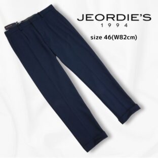 JEORDIES◇ミニタックジャージパンツ◇サイズ46(W82cm)◇ネイビー◇春夏秋用◇イタリア製◇ジョルディーズ