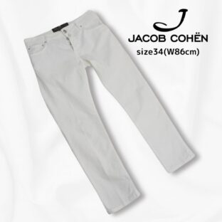 JACOB COHEN◇PW622 ストレッチホワイトパンツ◇サイズ34(W86cm)◇白◇春夏◇イタリア製◇ヤコブコーエン