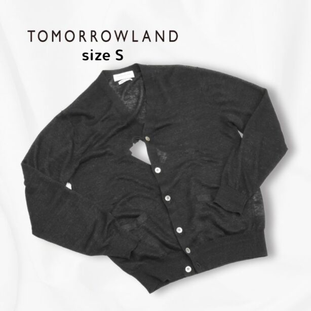 OUTLET◇TOMORROWLAND tricot◇リラックスリネンニットカーディガン◇S◇黒